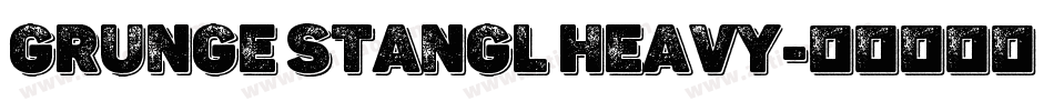 Grunge Stangl Heavy字体转换